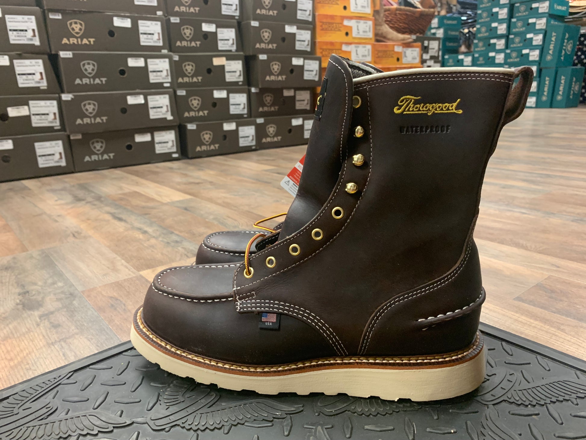 Men's Thorogood 8" WP Wedge Sole Work Boot (U.S.A.) 814-3800