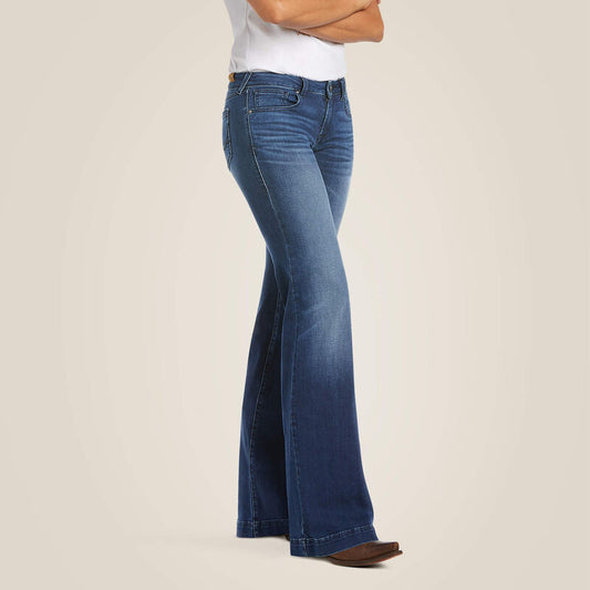 ARIAT WOMEN'S KELSEA TROUSER STRETCH WIDE LEG JEANS