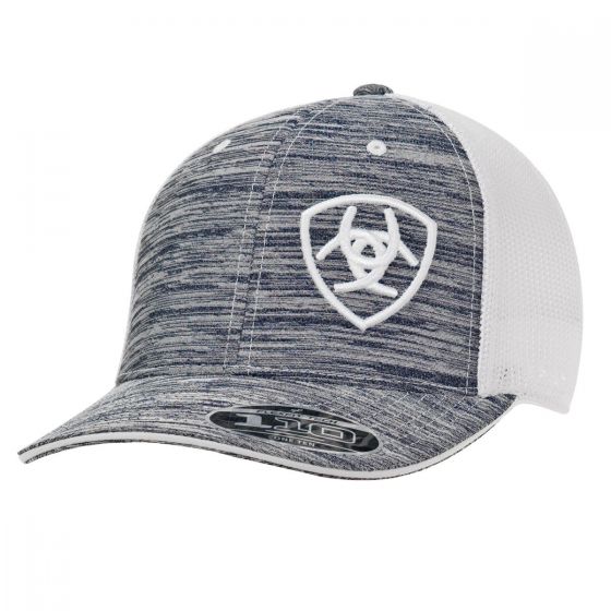 Ariat Heather Grey and White Snapback Ballcap 1504905