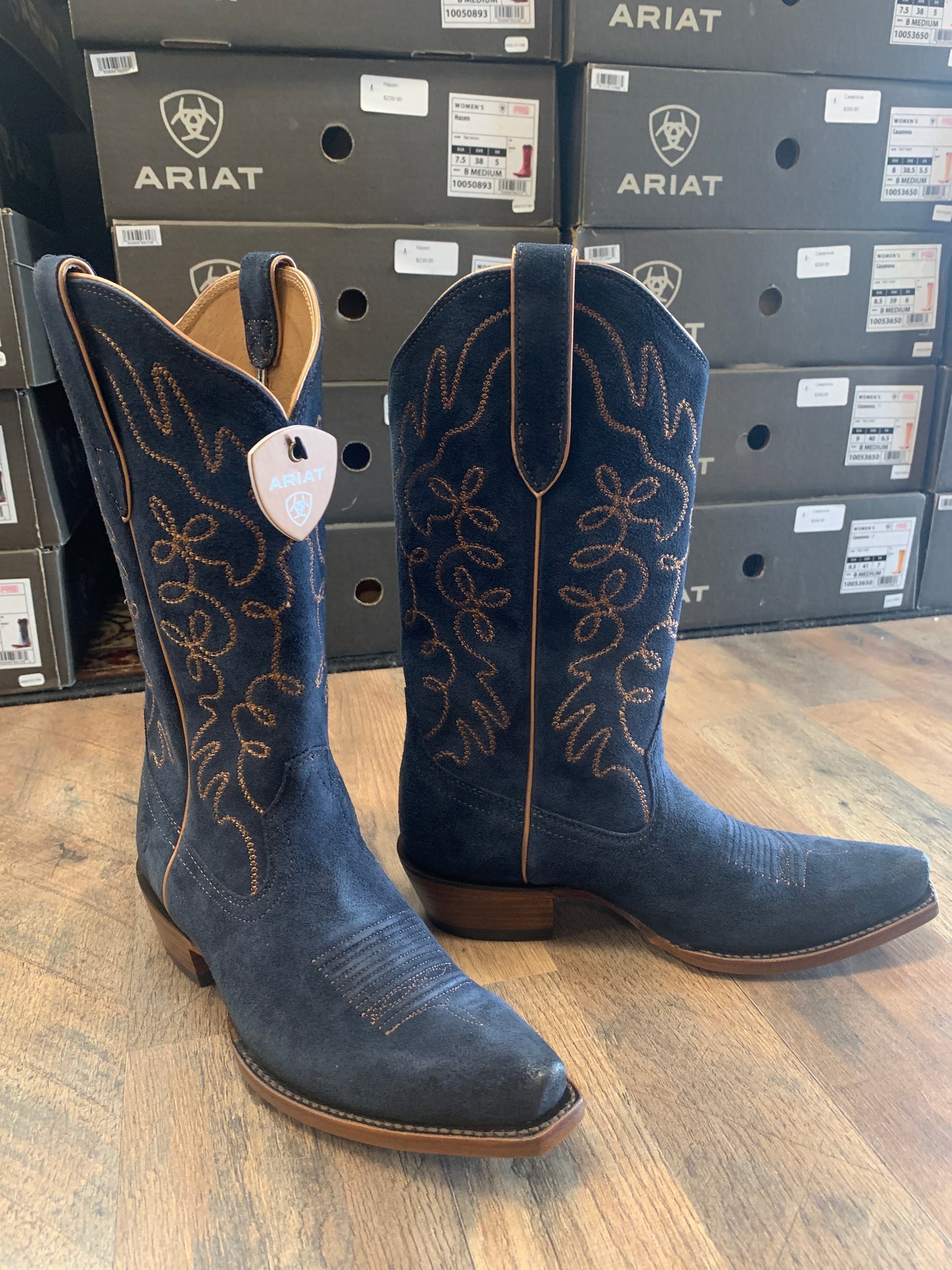 Ariat Women's Jukebox Suede Western Boots - Snip Toe