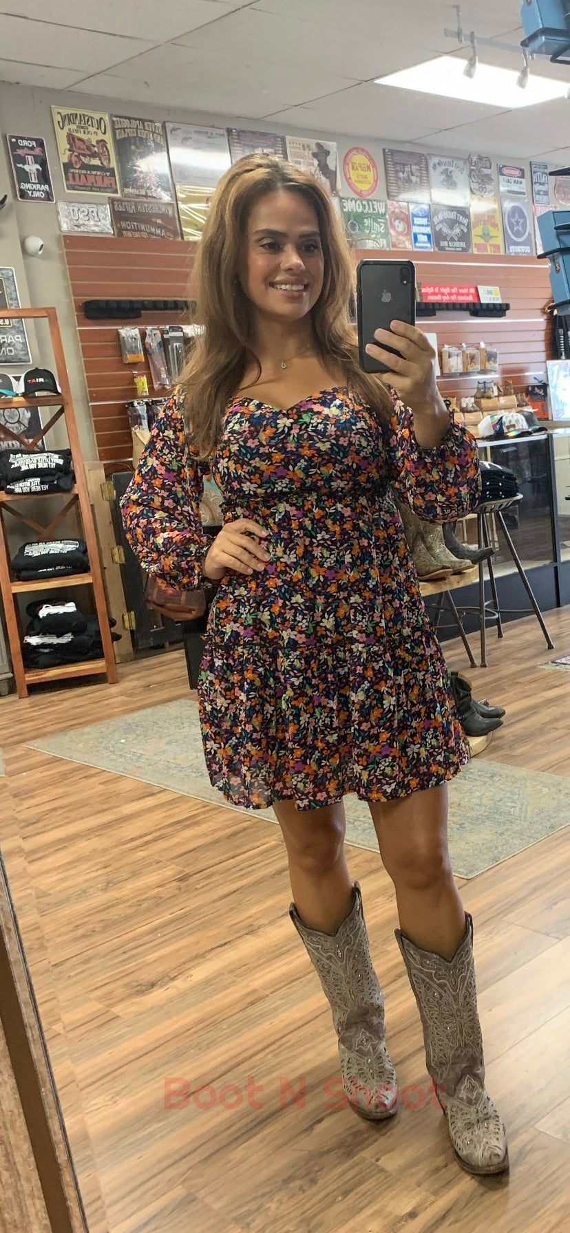 GOLDEN HOUR FLORAL PRINT DRESS