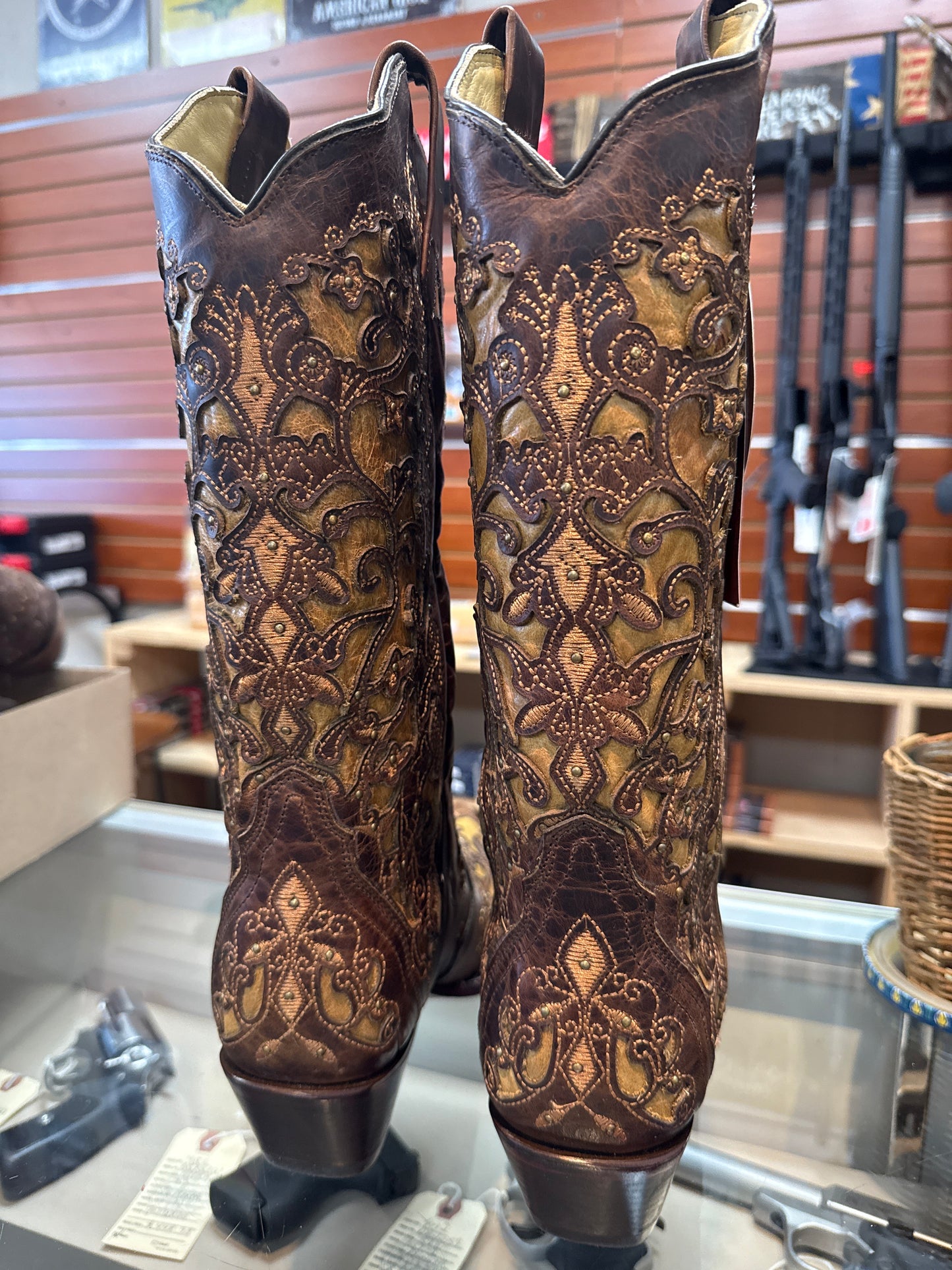 Corral Boots Women's Corral Leather Boots Handcrafted Maple