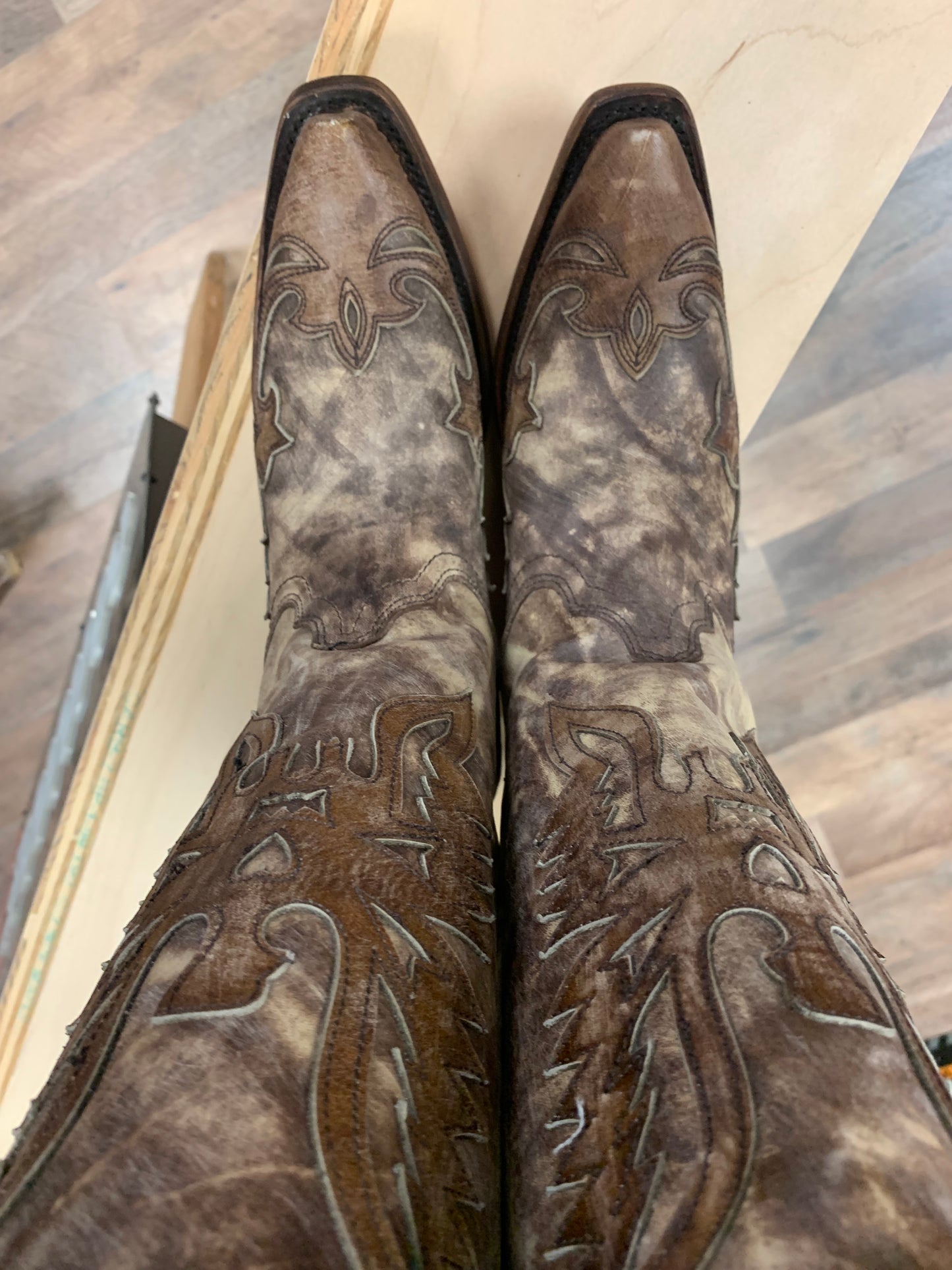 Corral Taupe Brown Eagle Overlay A4303