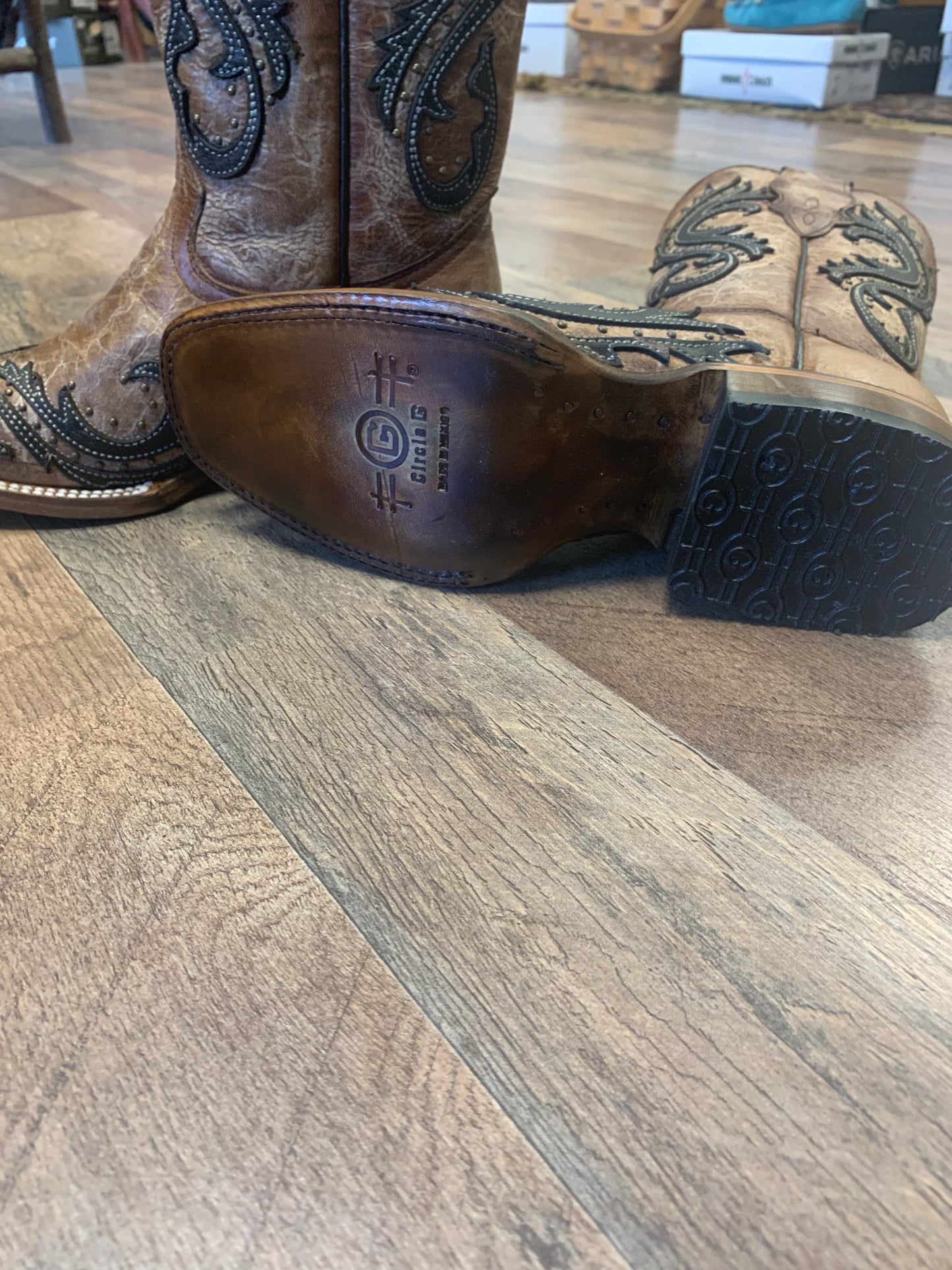 Corral Western Boots Overlay Embroidery Brown L2052 - Boot N Shoot