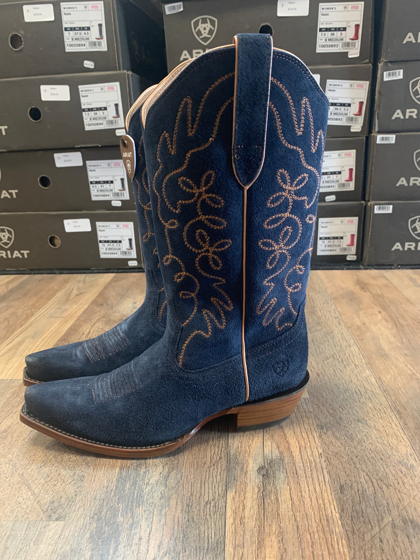 Ariat Women's Jukebox Suede Western Boots - Snip Toe