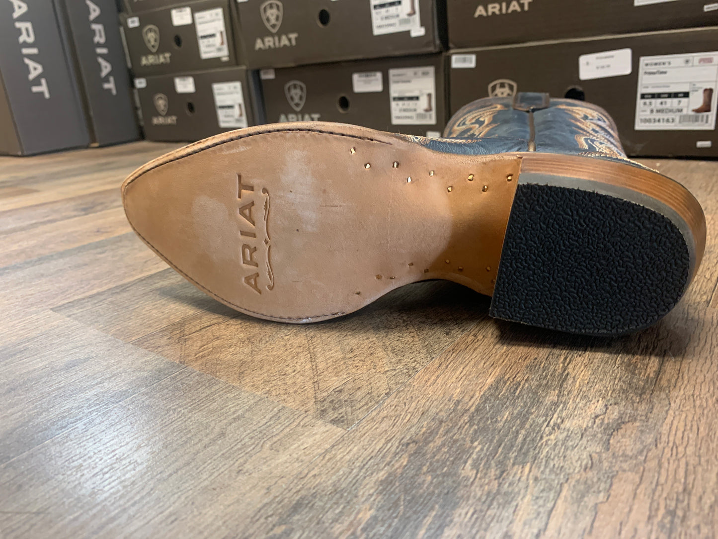 ARIAT WOMEN'S HAZEN BLUE WESTERN BOOTS - SNIP TOE