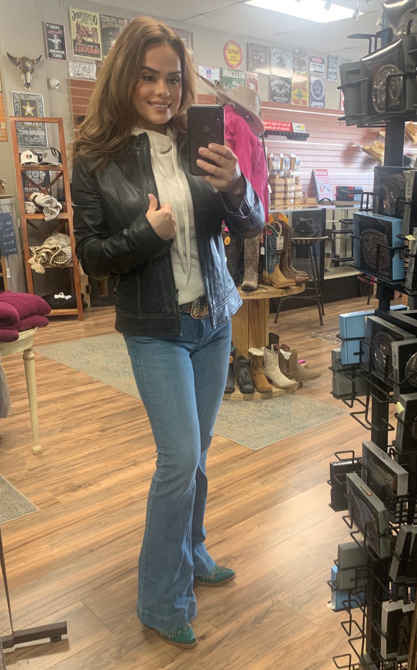 Scully Ladies Black Leather Jacket