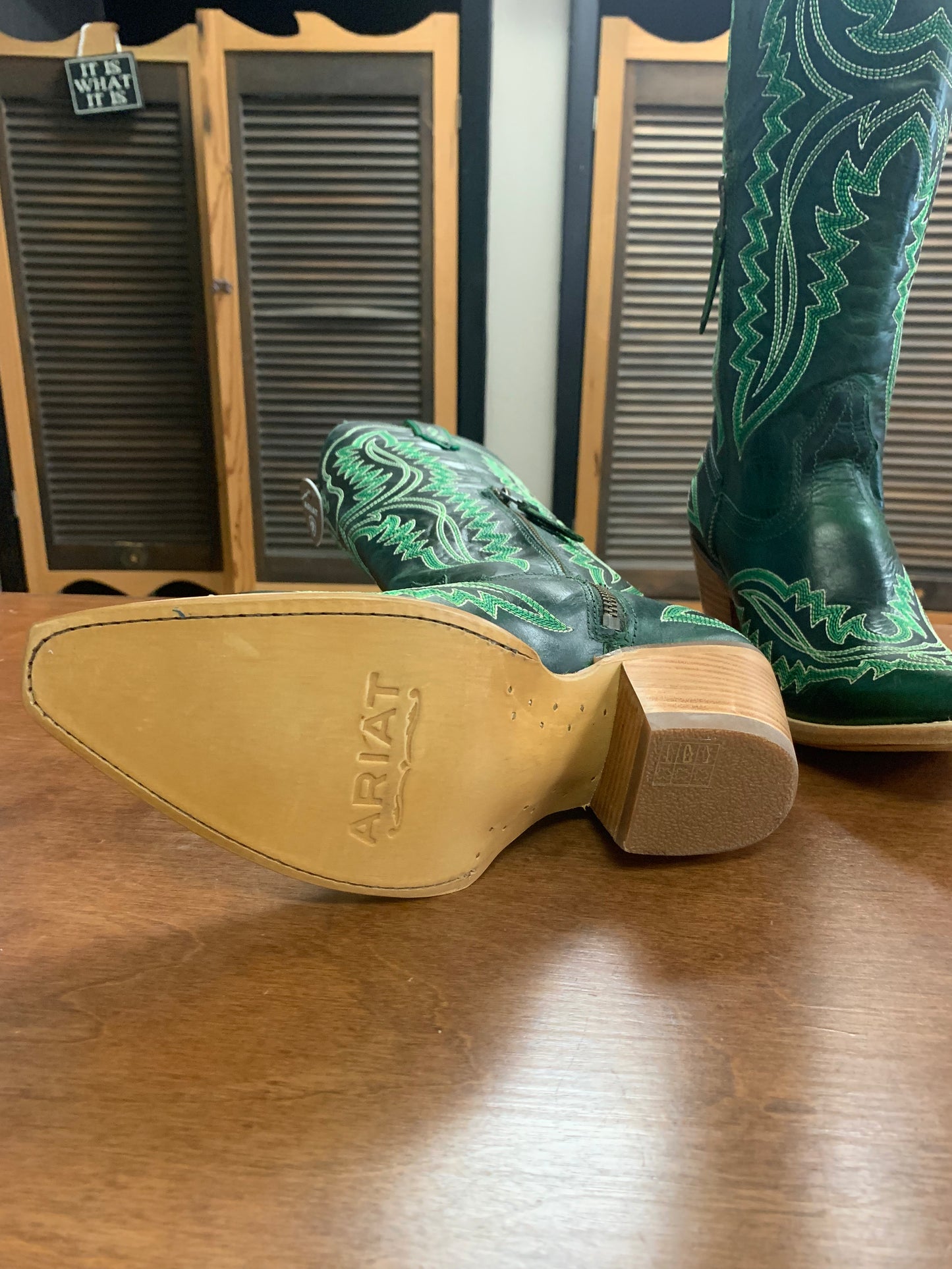 ARIAT WOMEN'S CASANOVA TALL WESTERN BOOTS LUCKY GREEN - SNIP TOE