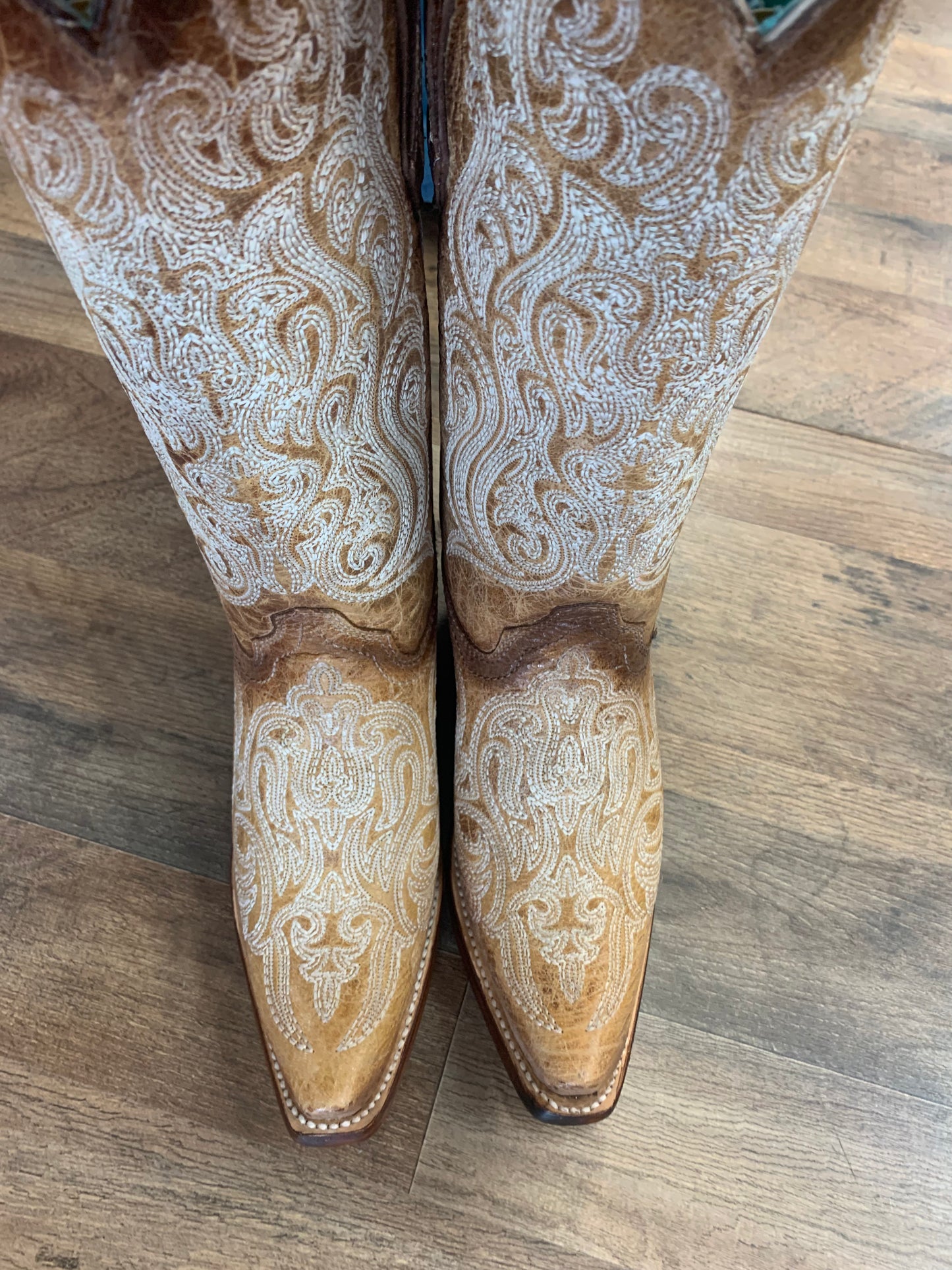 Corral Women's Crackled Western Boots - Snip Toe