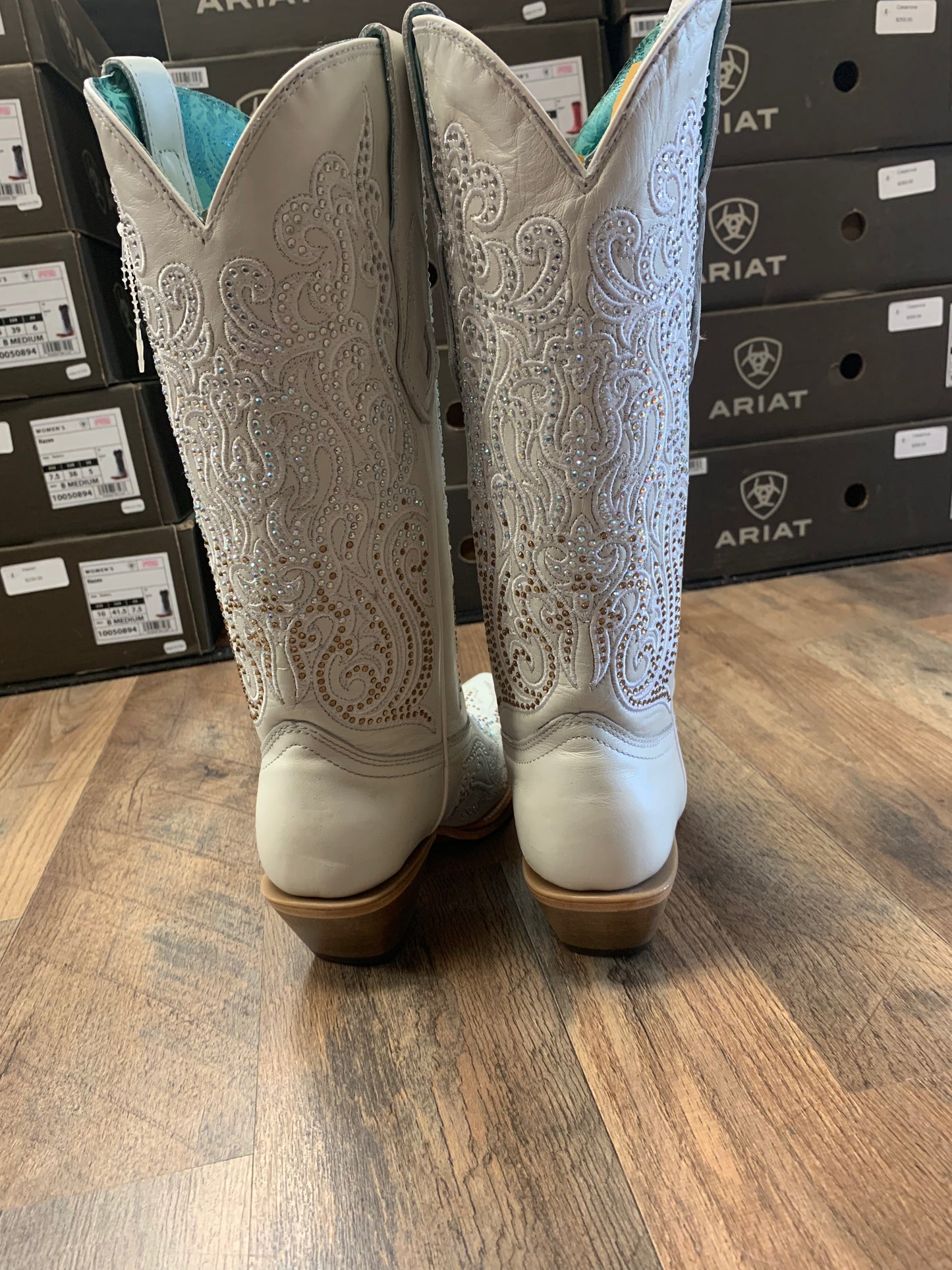 Corral Women's Crystal Embroidered Western Boots - Snip Toe