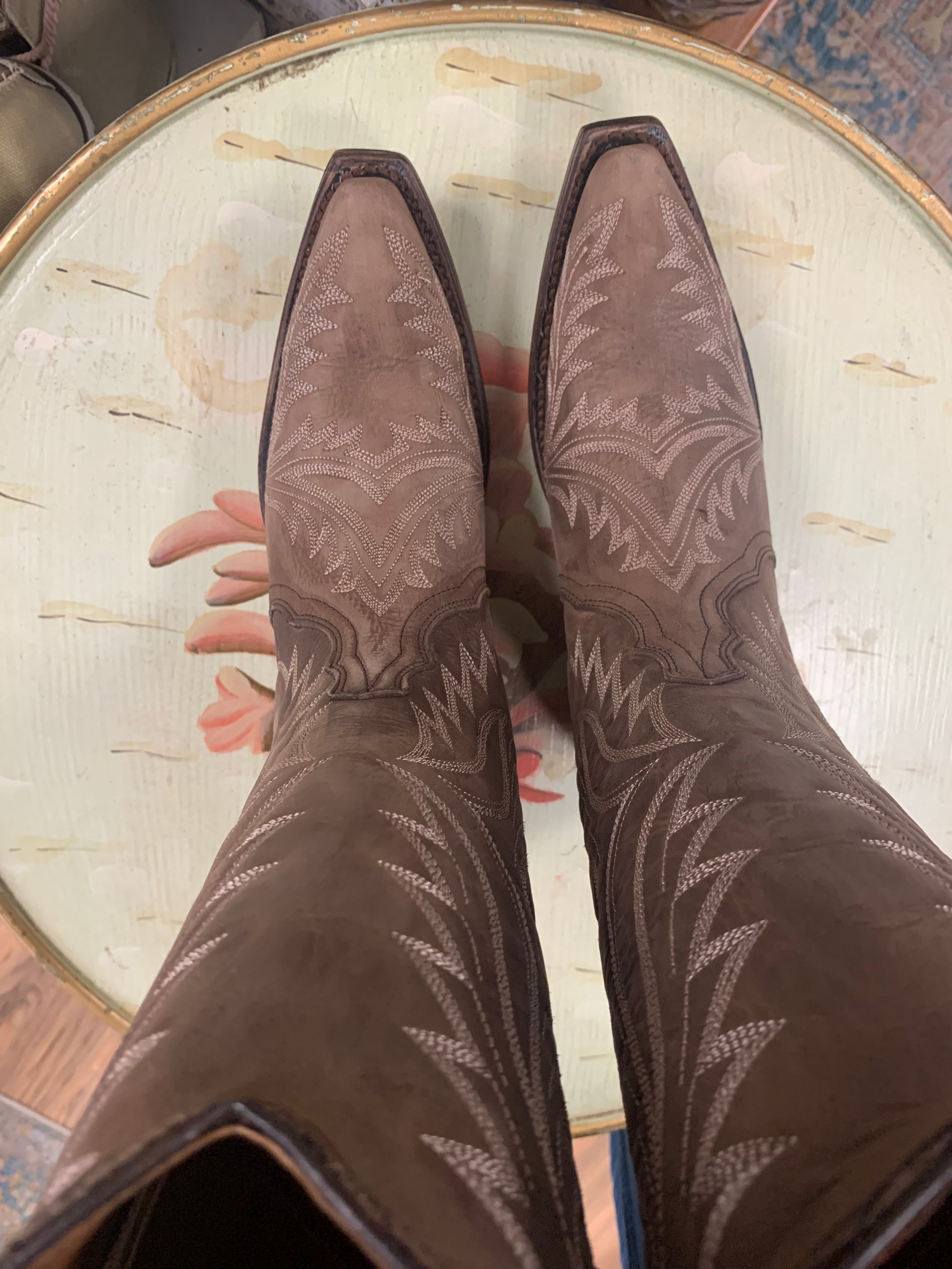 Circle G Women's Sand Embroidery Western Boots - Snip Toe
