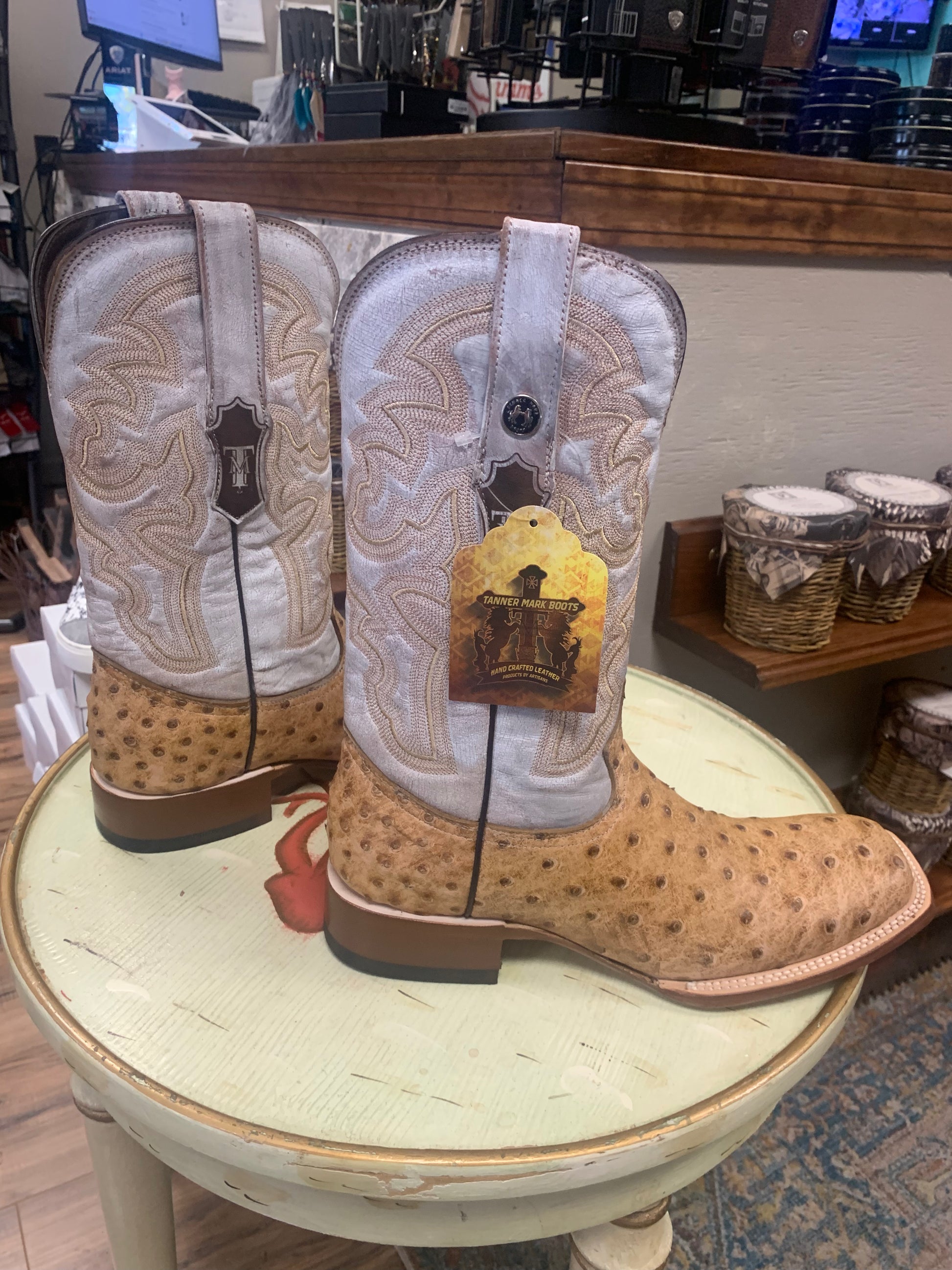 Tanner Mark Crackle Honey Ostrich