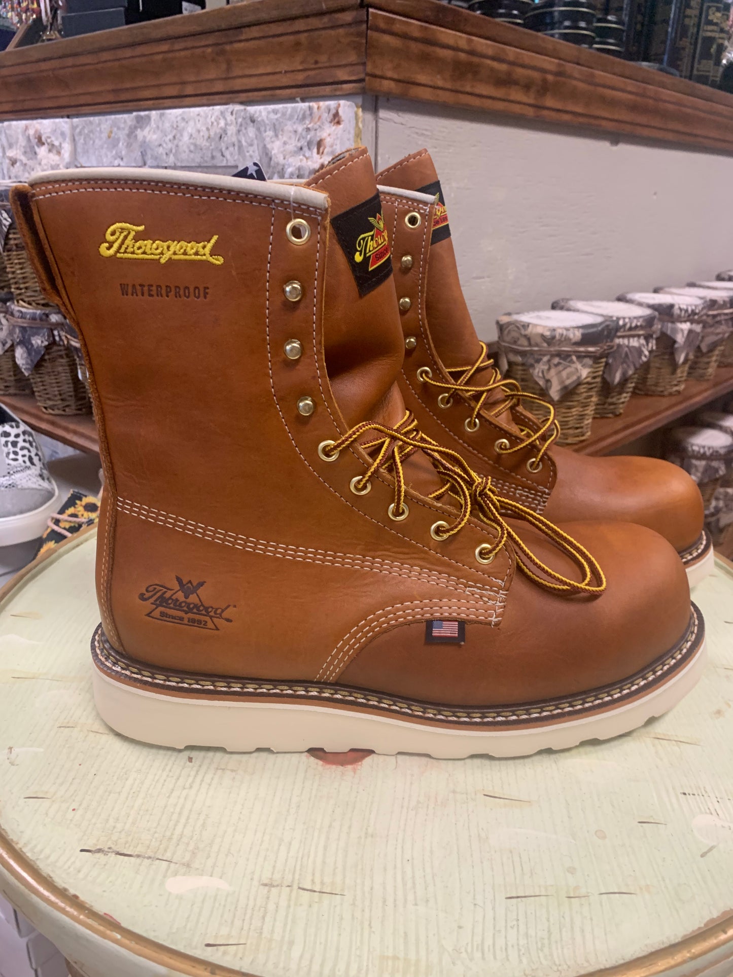 Men's Thorogood 8" Composite Toe Waterproof Wedge Sole Boot (U.S.A.) 804-4210