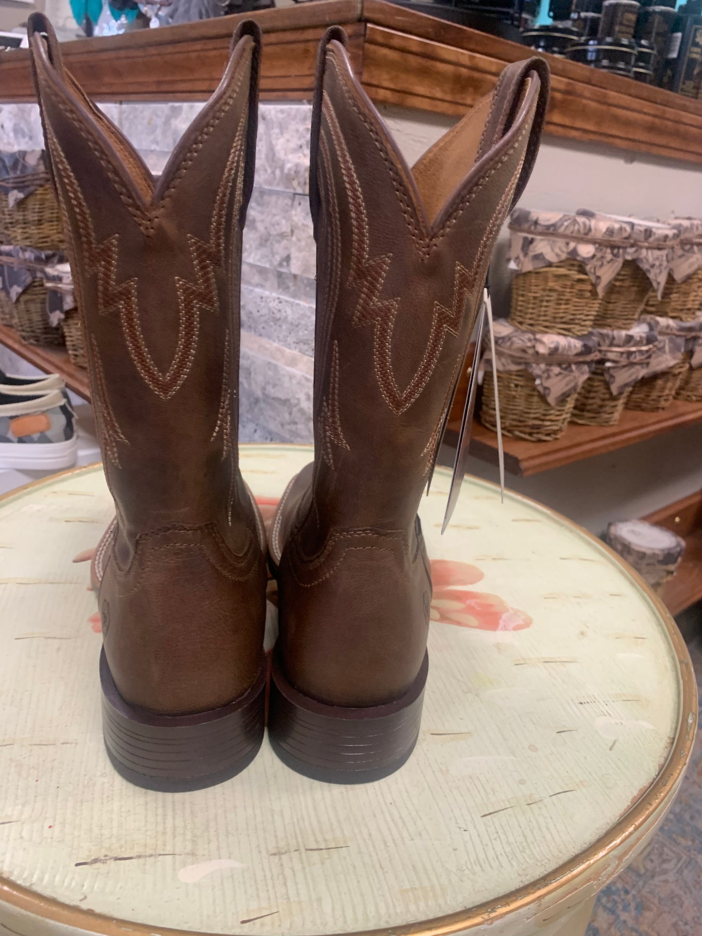 Plano Cowboy Brown Boot Square Toe