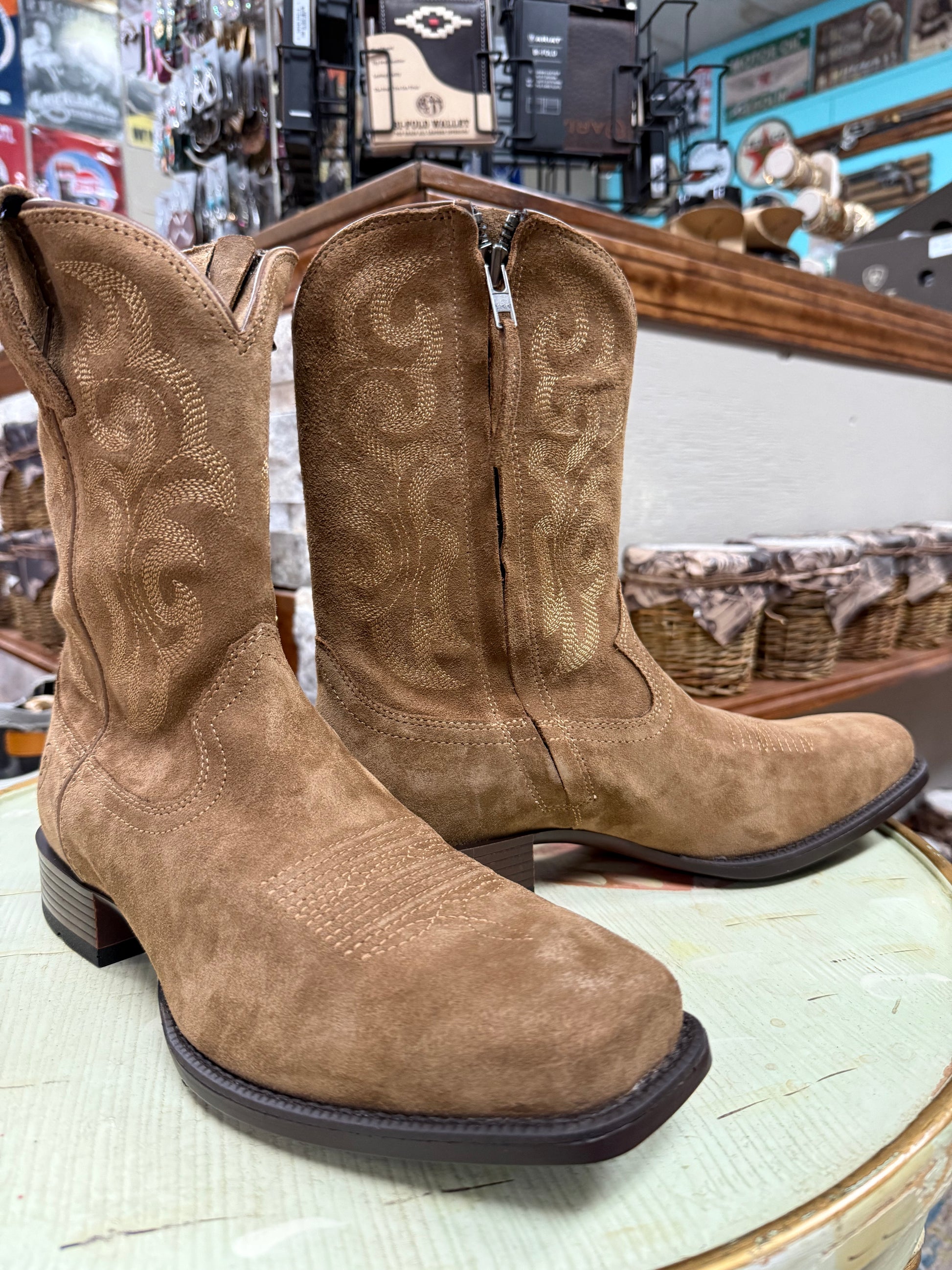 Ariat Men's Bodie Suede Western Boots - Square Toe