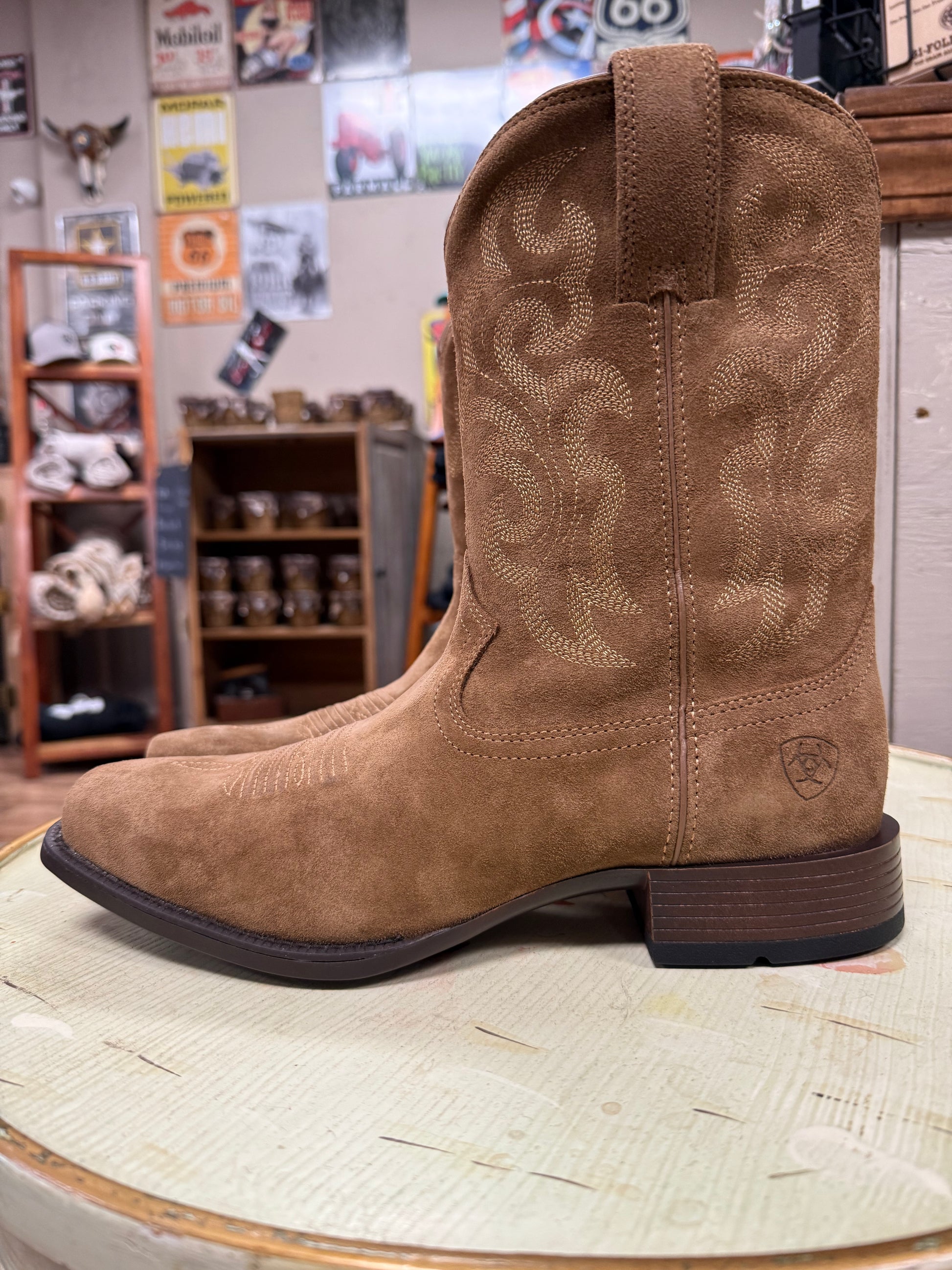 Ariat Men's Bodie Suede Western Boots - Square Toe