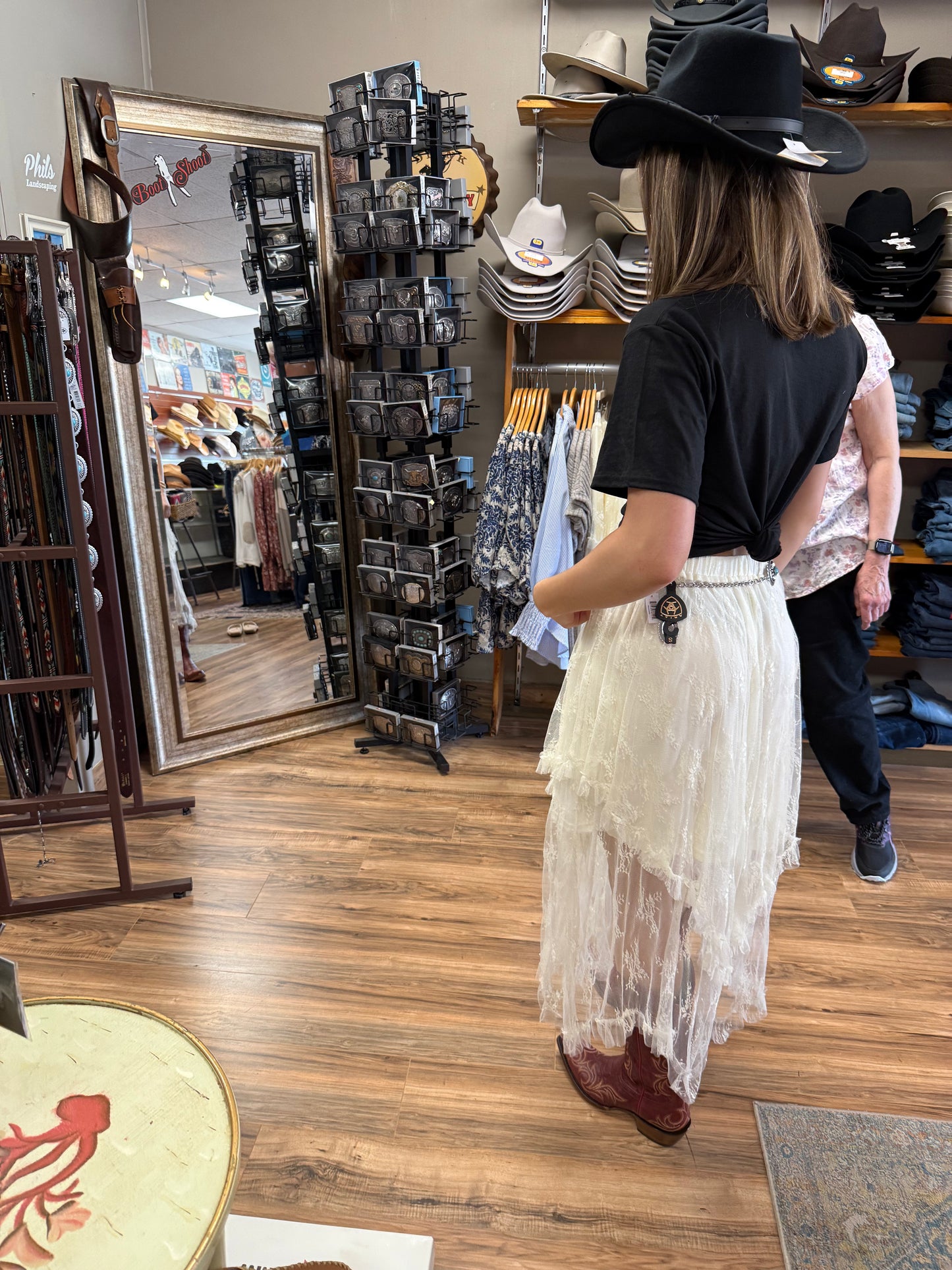 Beige Lace Tiered High Waist Maxi Skirt