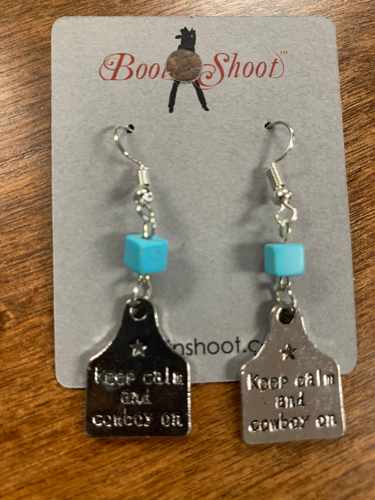 Keep Calm and Cowboy On Earrings