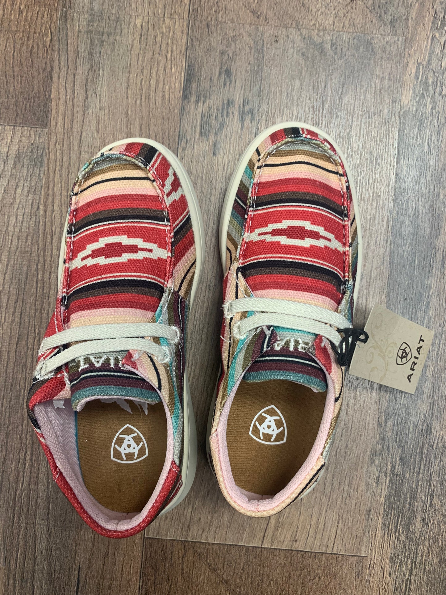 ARIAT GIRLS' CRUISER PASTEL SERAPE FLX FOAM LACE-UP CASUAL HILO - ROUND TOE
