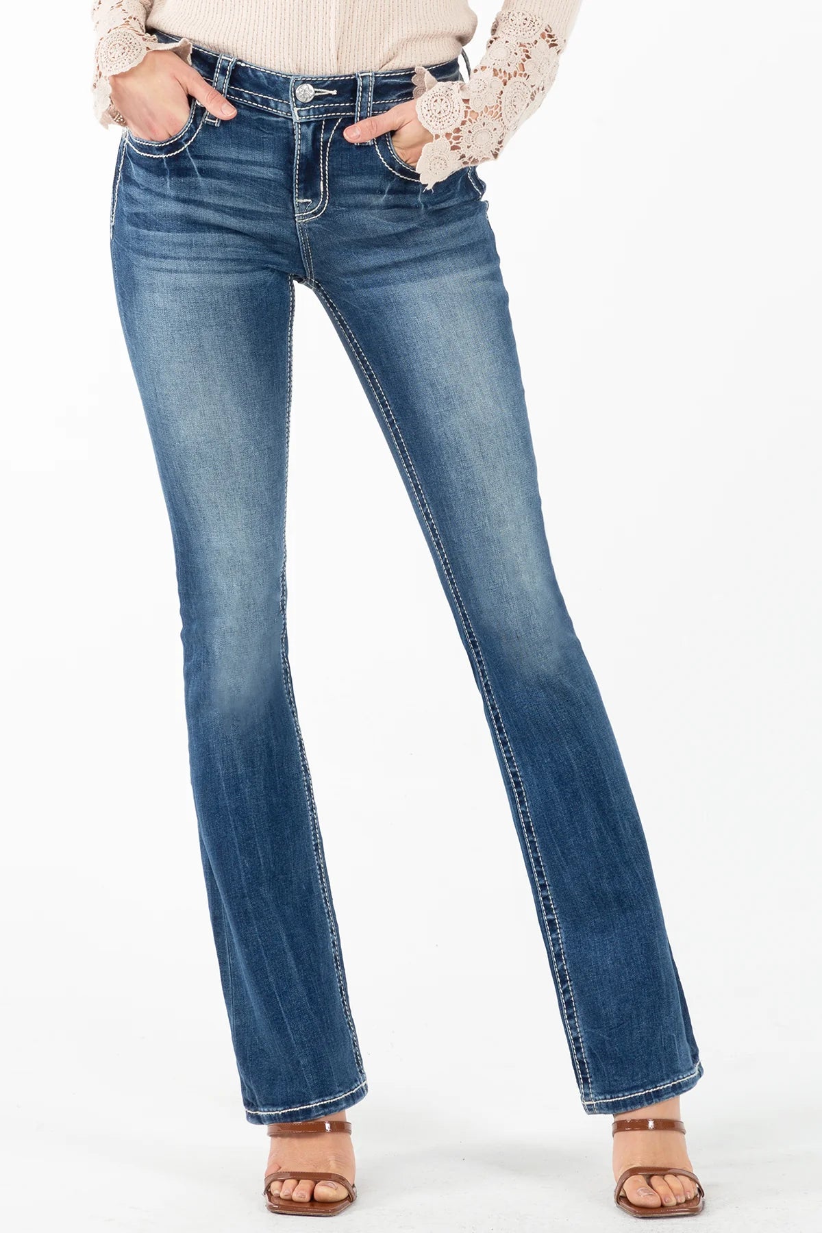 Aztec Heart Bootcut Jeans - Boot N Shoot
