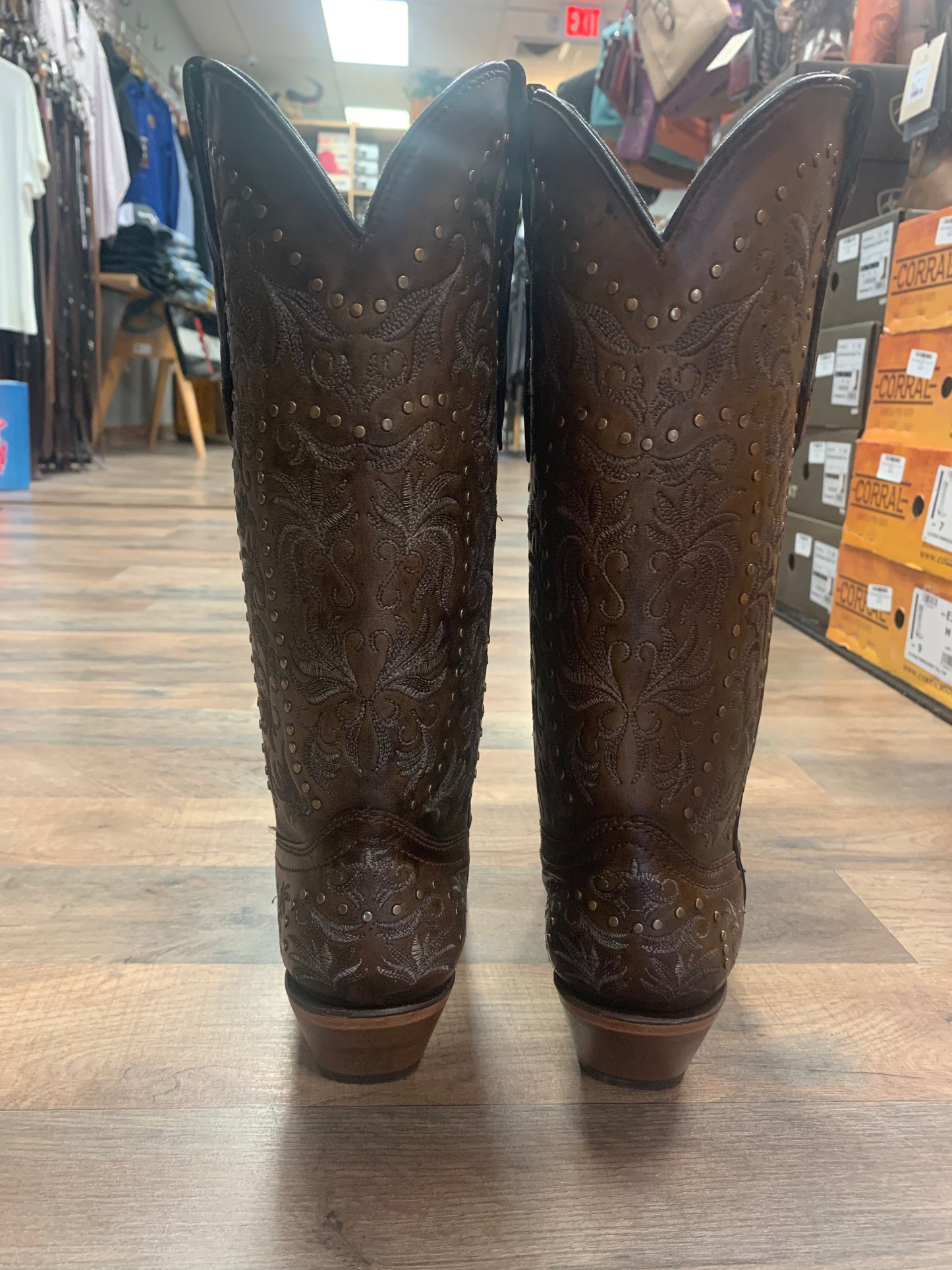 Corral Boots Women's Corral Leather Boots Handcrafted Maple C3972