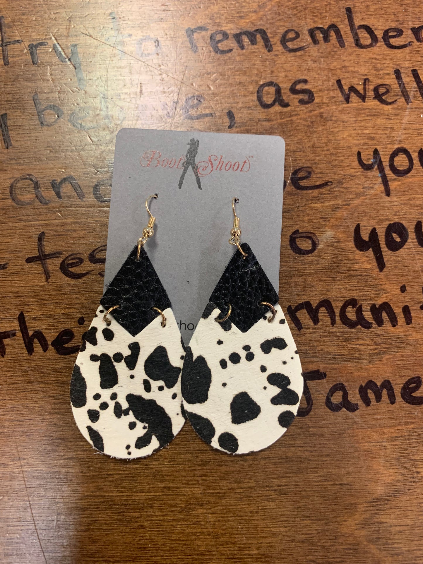 Cow Print Earrings - Boot N Shoot