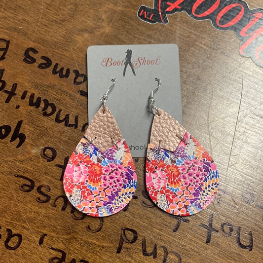 Floral Rose Gold Earrings