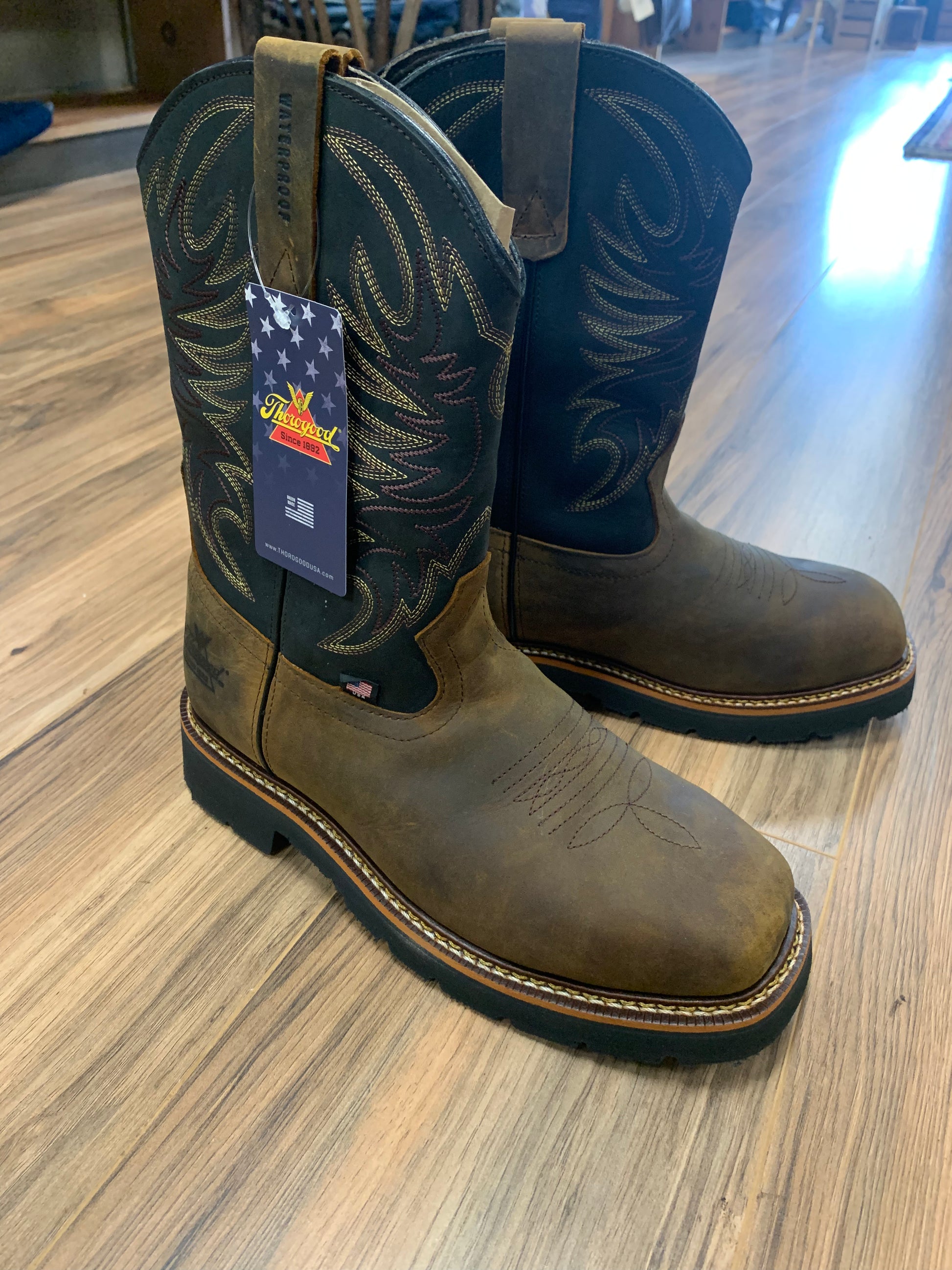 Men's Thorogood 11" Steel Toe WP Western Wellington Work Boot (U.S.A.) 804-4330