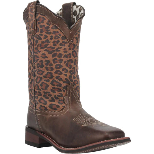 LAREDO WOMEN'S LEOPARD PRINT WESTERN BOOT - SQUARE TOE