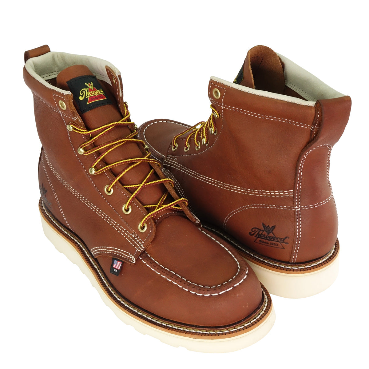 THOROGOOD AMERICAN HERITAGE – 6″ TOBACCO MOC TOE – MAXWEAR WEDGE™