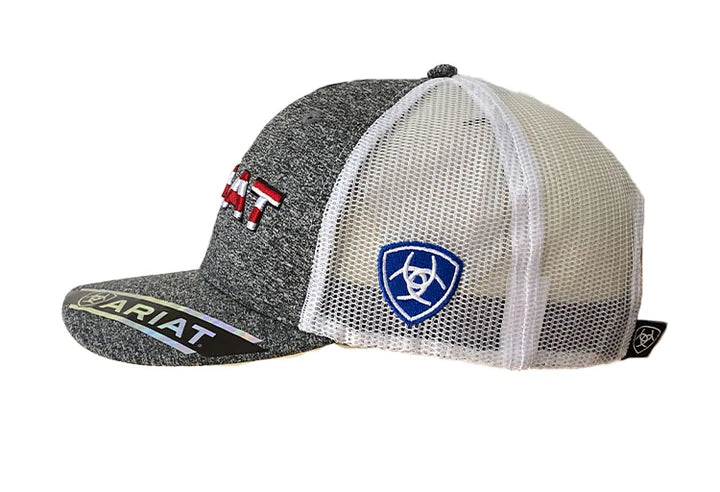 ARIAT MNS EMBRDRD USA GRY CAP A300009406