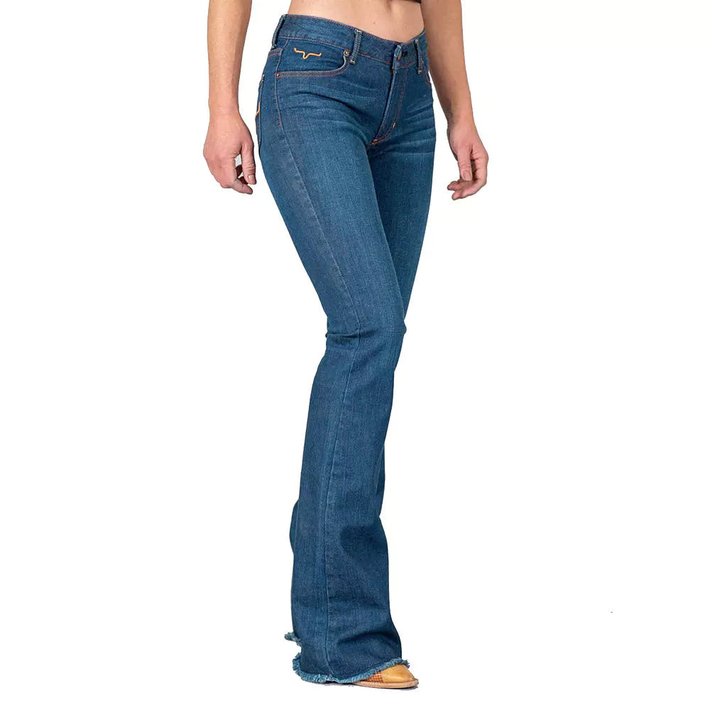 Kimes Ranch Women's Lola Mid Rise Flare Leg Jeans