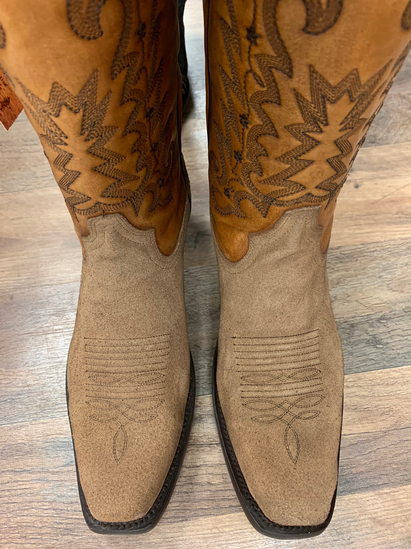 Corral Mens Honey Suede Narrow Square Toe Boot A3694