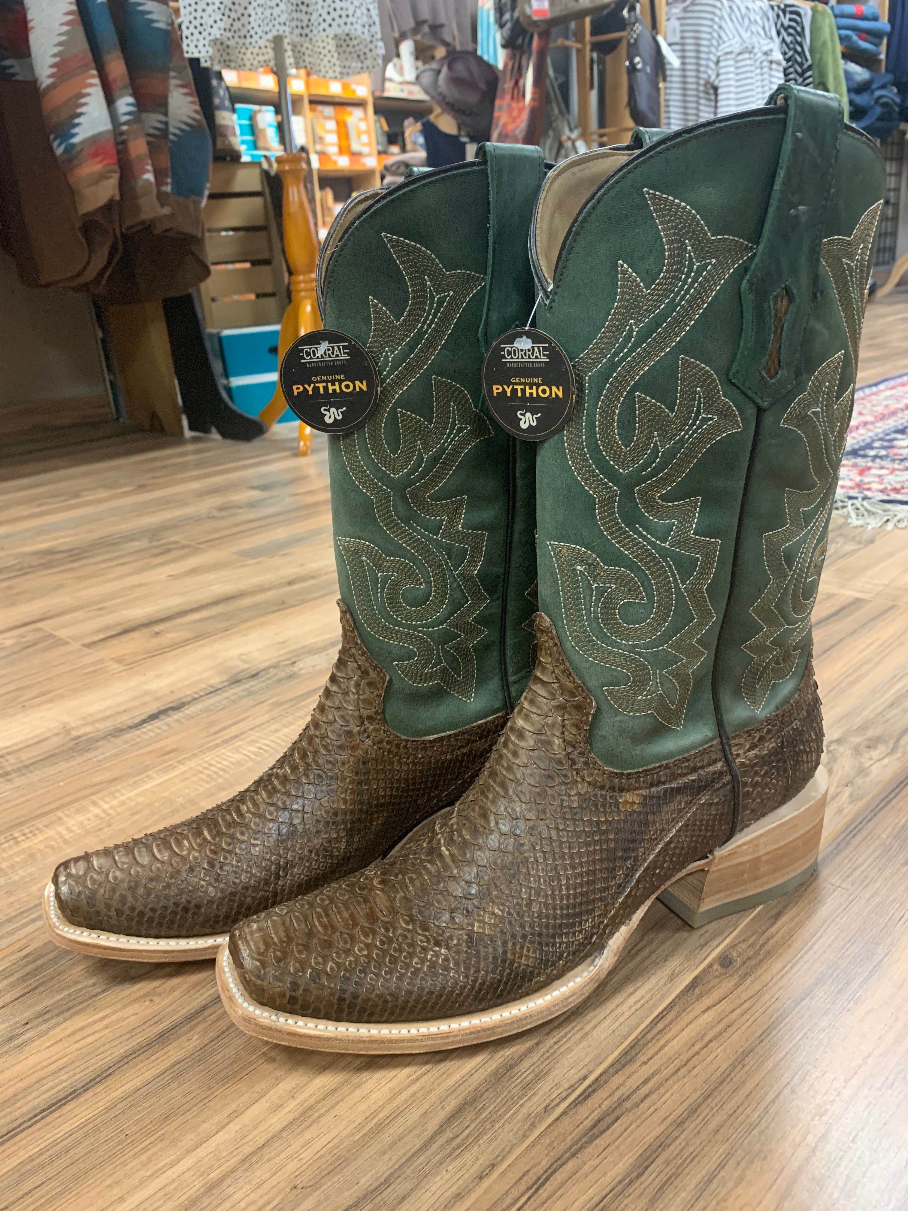 Mens corral deals cowboy boots