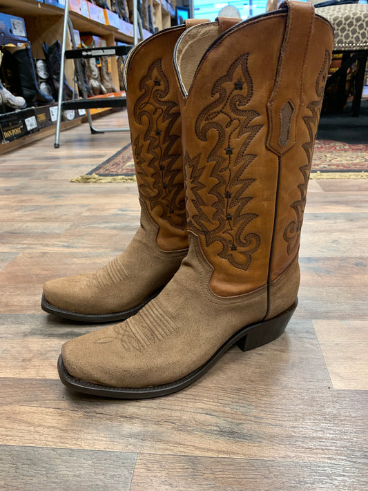 Corral Mens Honey Suede Narrow Square Toe Boot A3694