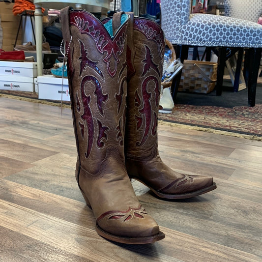 Corral Women's Orix Inlay & Embroidery Western Cowgirl Boots C3924