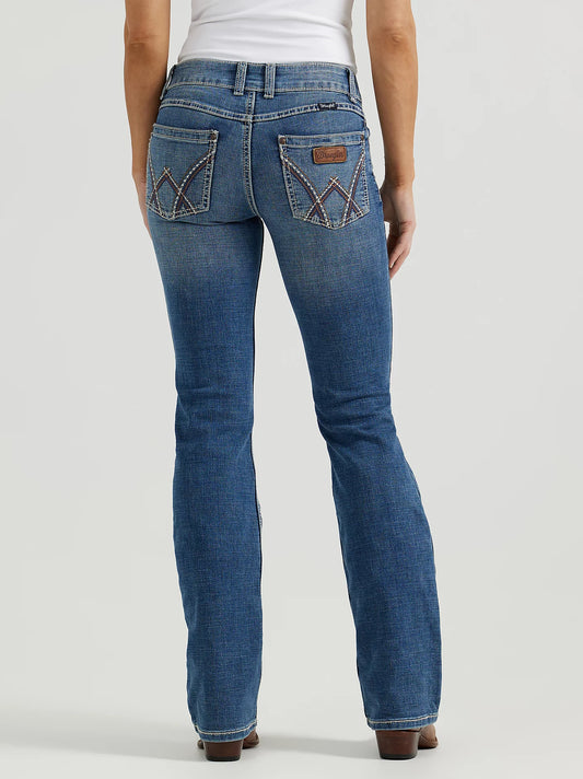 Blue jeans worn by a person on a white background