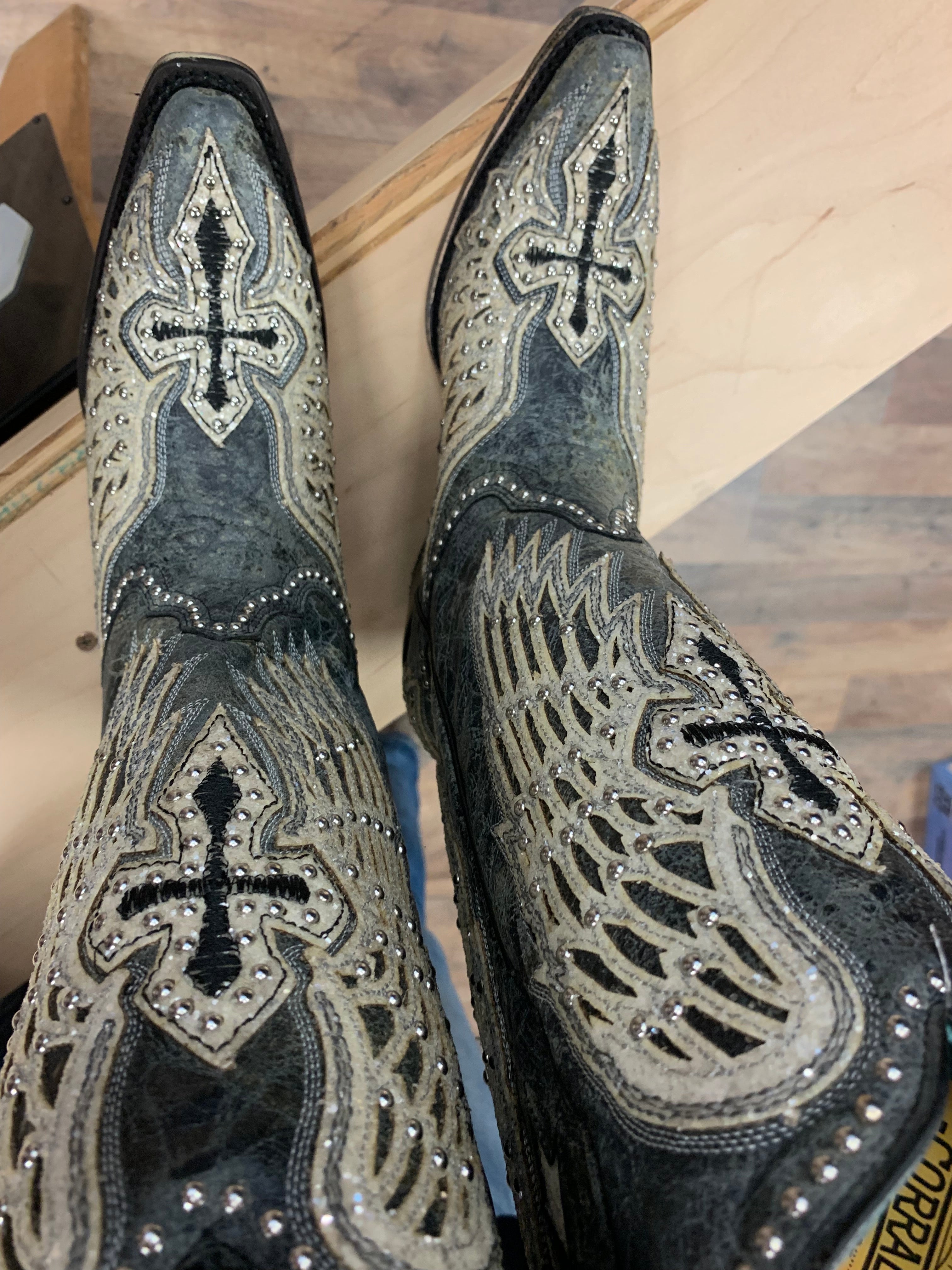 Womens boots 2024 with crosses