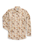 Floral patterned shirt on a white background