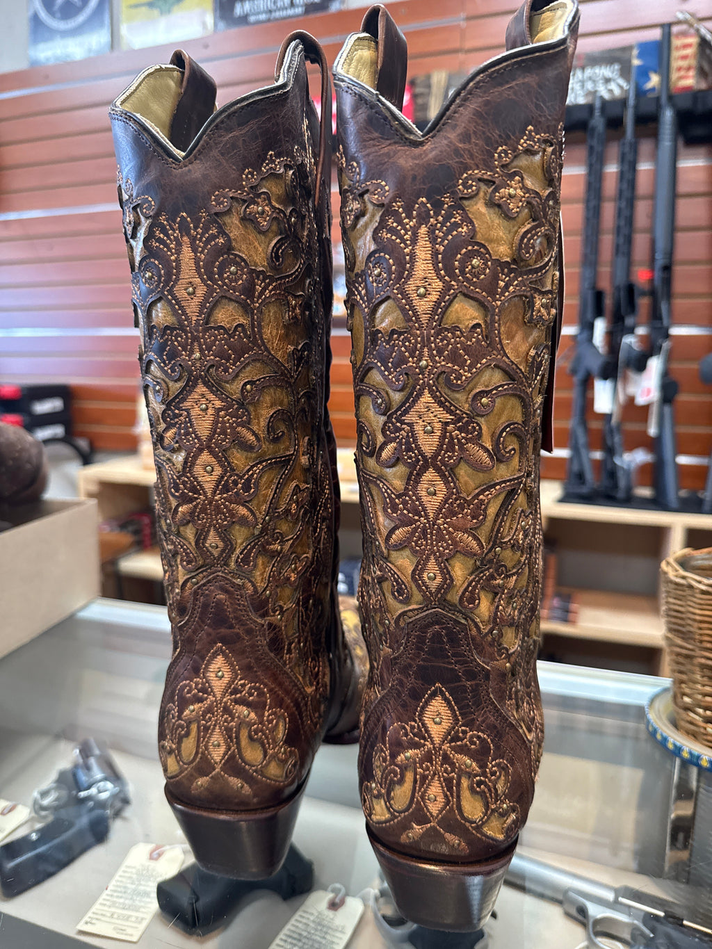 Corral Boots Women's Corral Leather Boots Handcrafted Maple