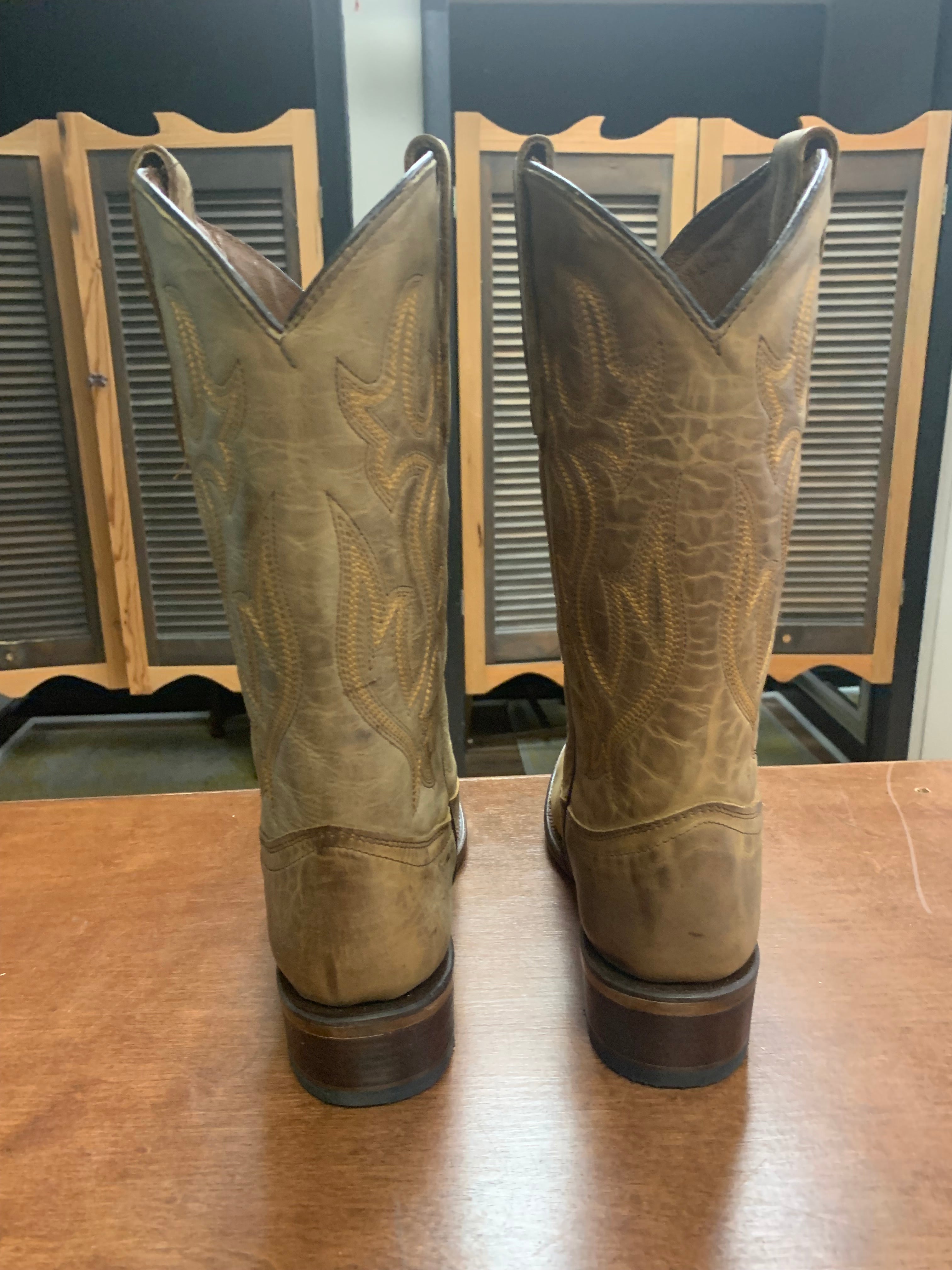 Circle G by Corral Men's Tan Embroidery Round Toe Brown Western Boots L5888