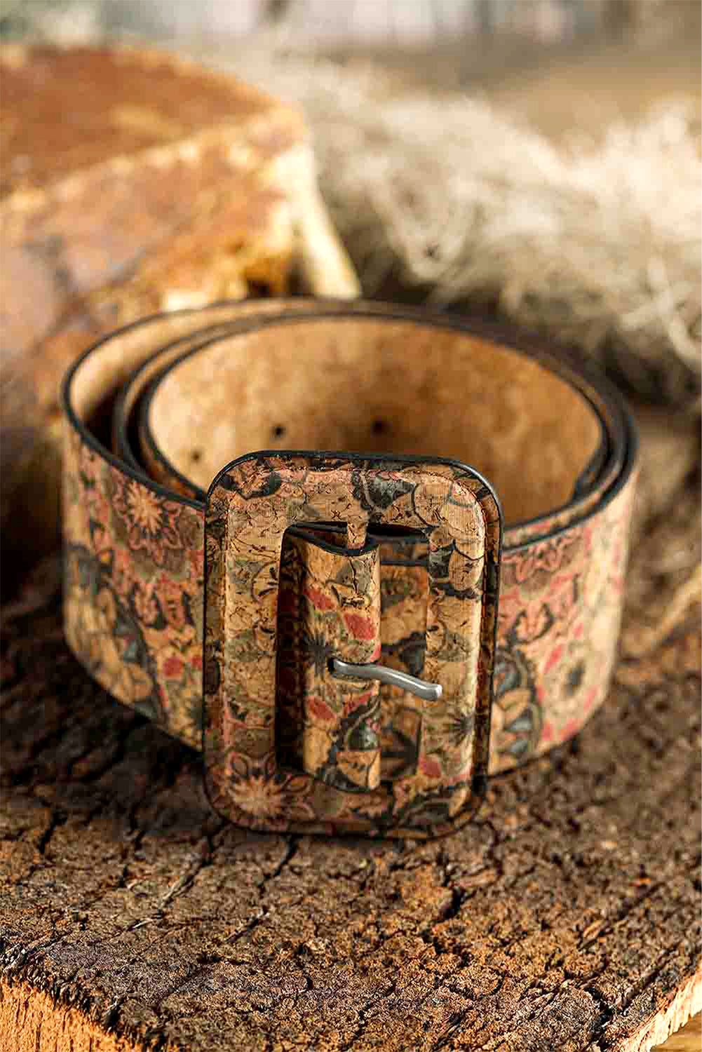 Western Floral Print Faux Leather Waist Belt