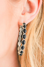 black silver hoop earring