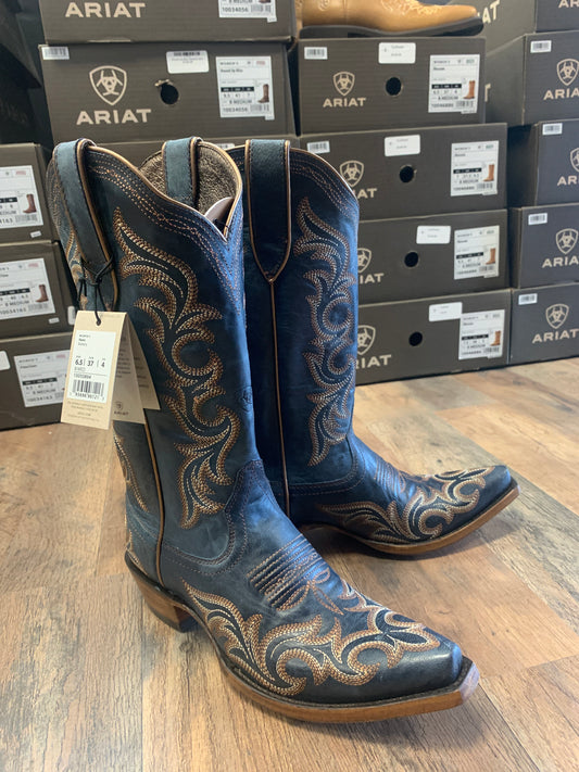 ARIAT WOMEN'S HAZEN BLUE WESTERN BOOTS - SNIP TOE