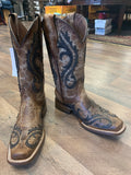 Corral Western Boots Overlay Embroidery Brown L2052