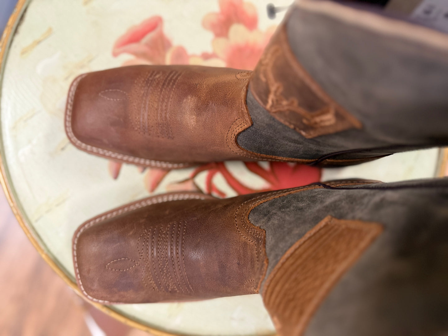 Ariat Casper Brown with Cave Tan Hybrid Patriot Country Men's Western Boot
