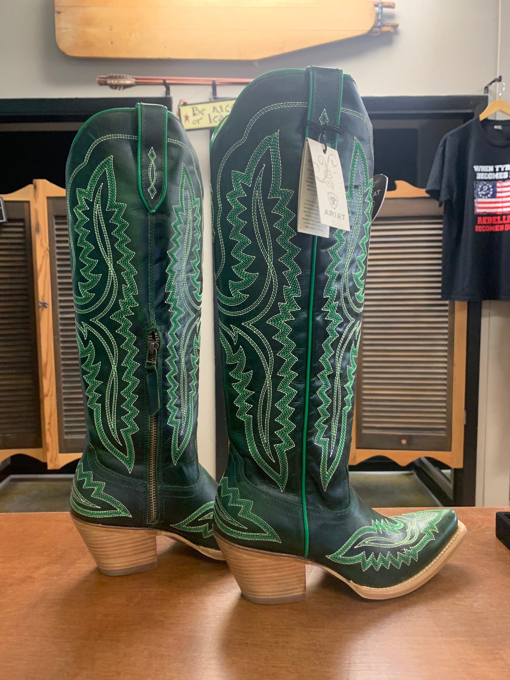 Ariat boots green fashion