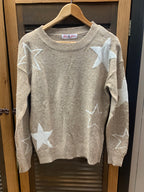 Star Pattern Sweater Crew Neck