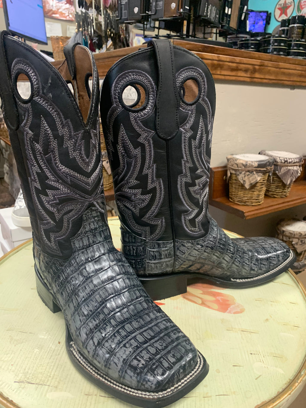 Corral Men's Exotic Caiman Western Boots - Broad Square Toe