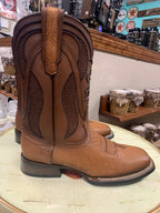 Cuadra Honey Ostrich Bovine Leather Laser Woven Square Toe